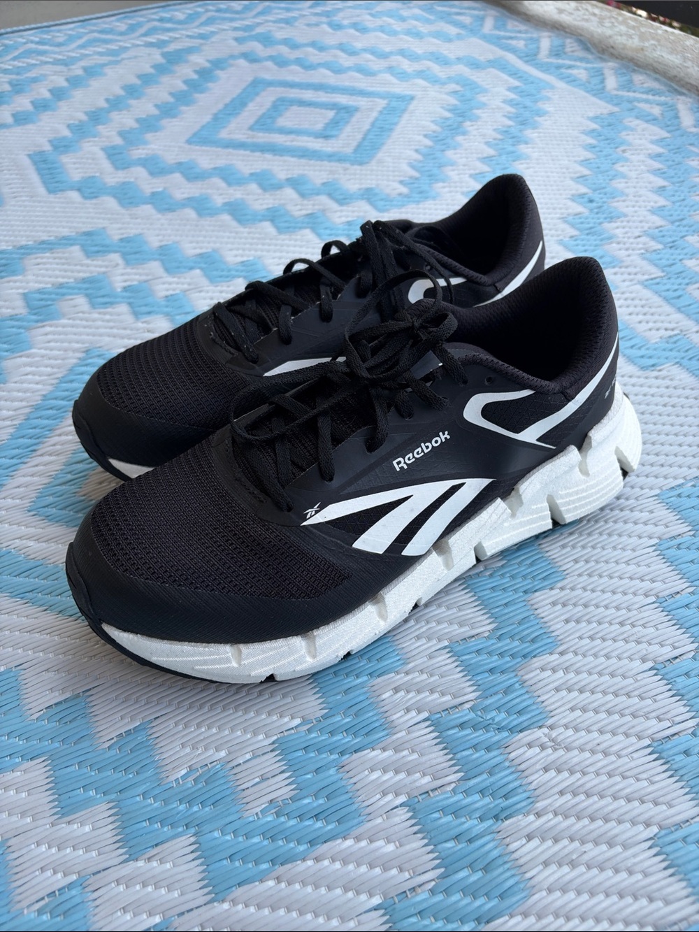 Reebok Men’s Black and White Athletic Running Shoes